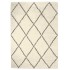 BARI Shaggy tapijt met ruitpatroon, 160x230 cm Kleur Beige