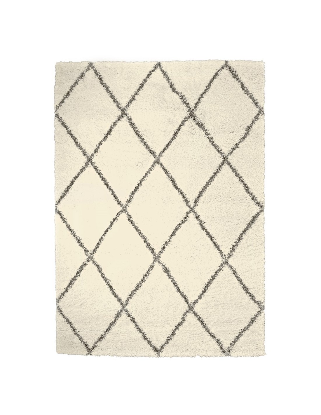 Publicatie beneden langzaam BARI Shaggy tapijt met ruitpatroon, 160x230 cm