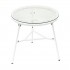 Round coffee table accapulco in resin and glass D50xH49 cm- copacabana Color White