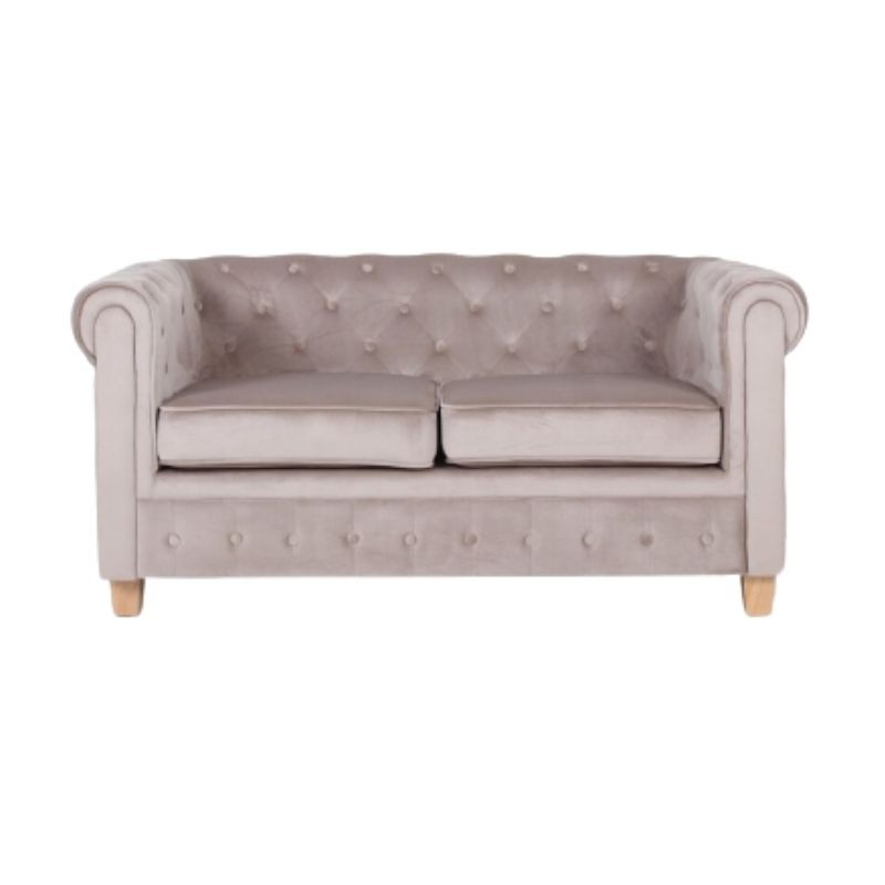 Sofa "CHESTERFIELD" in velvet - MALIBU 3places