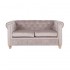 Sofa "CHESTERFIELD" in velvet - MALIBU 3places Color Taupe