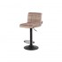 Kitchen stool Adjustable height swivel velvet seat Color Beige