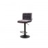 Kitchen stool Adjustable height swivel velvet seat Color Grey