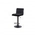Kitchen stool Adjustable height swivel velvet seat Color Black