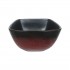 Bol carré en céramique rouge/noir, 15x15CM - PALMIE