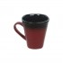 Mug en céramique rouge/noir, 410ml - PALMIE
