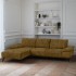 Milan wide angle sofa 5 seats 293X167CM in premium fabric Right / Left Left