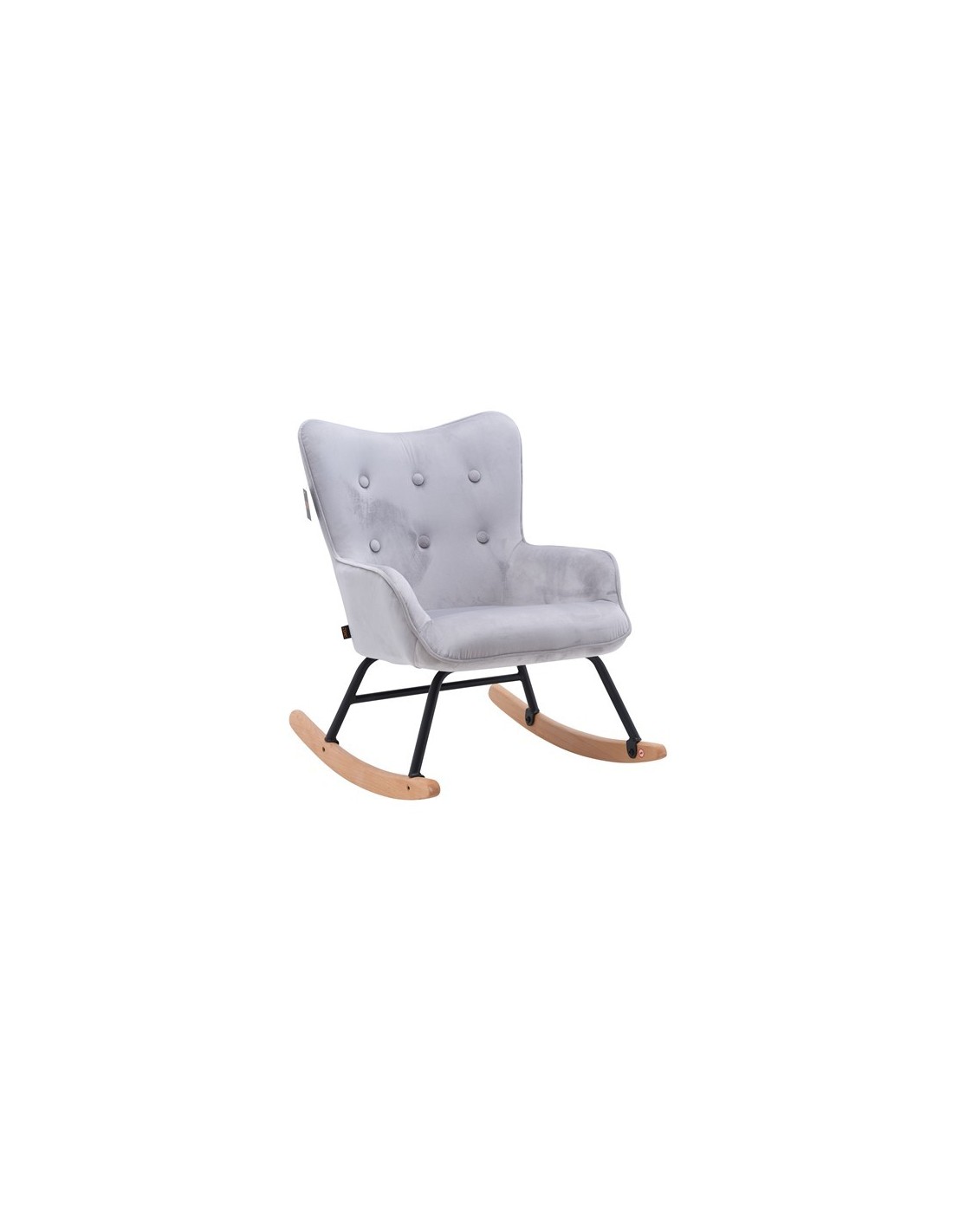 Fluwelen schommelstoel 63x49xH68 cm - SIMBA