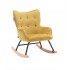 Child rocking chair in velvet, 63x49xH68 cm - SIMBA Color Yellow