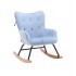 Child rocking chair in velvet, 63x49xH68 cm - SIMBA Color bleu clair
