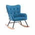 Child rocking chair in velvet, 63x49xH68 cm - SIMBA Color Blue