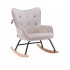 Fluwelen schommelstoel voor kinderen, 63x49xH68 cm - SIMBA Kleur Taupe