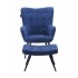 Fabric armchair with matching footrest, 80x72xH97 cm - MOOD
