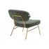 Mottled fabric armchair with golden feet, 66x65xH68 cm - GOLD