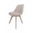 Velvet chair, beech wood legs, 58x49,5xH82 CM- ALBA Color Beige