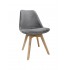 Set of 2 velvet chairs, beech wood legs, 58x49,5xH82 CM-ALBA
