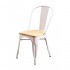 Chaise industrielle Lix  inspirée Tolix loft Couleur Blanc