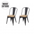 Set van 2 RETRO Industrial Chairs geïnspireerd op tolix Kleur Zwart