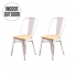 Set van 2 RETRO Industrial Chairs geïnspireerd op tolix Kleur Wit