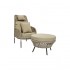 Set Armchair + matching footrest, rattan 80x85xH110 cm - FINISIA Color Beige