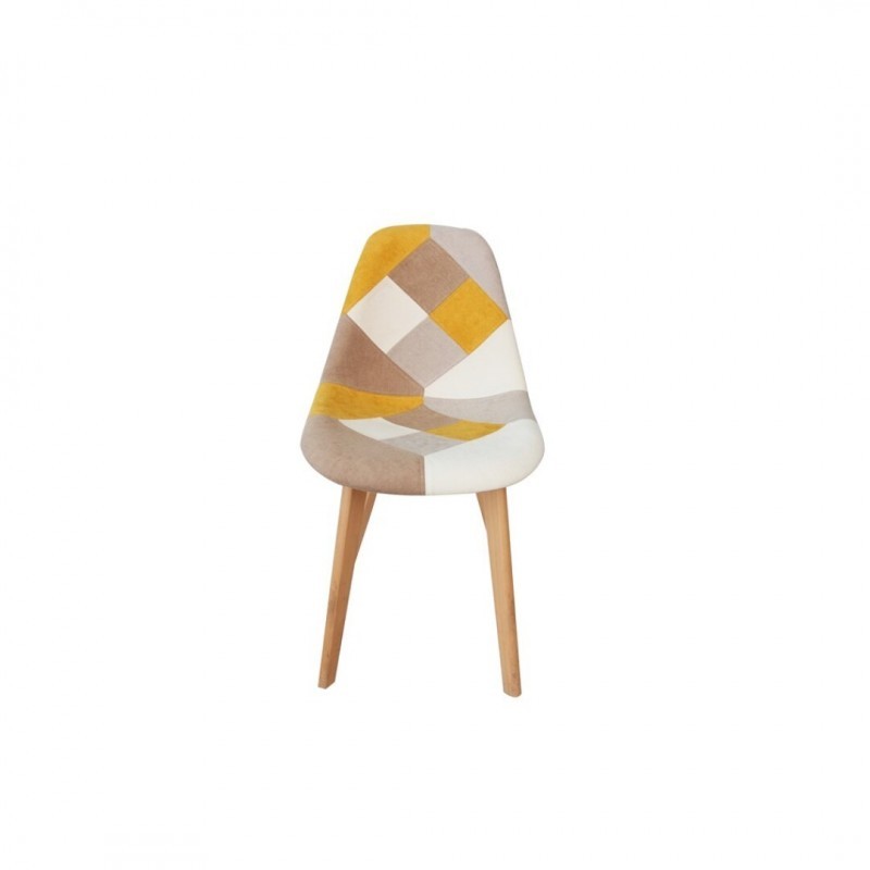Amorti Eiffel pieds en bois chaise de salle à manger Rembourrage Doux Patchwork Salon Bureau UK 