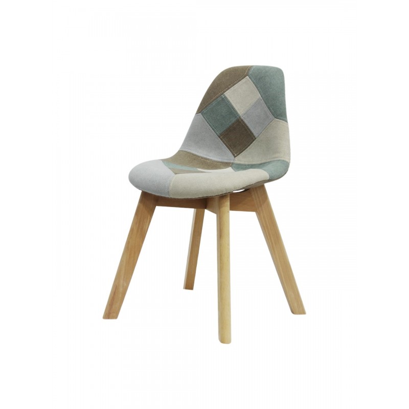 Lot de 2 Chaise de Cuisine chaises de salle à manger - Fauteuil rembourrée  en tissu beige - Style Scandinave - Pieds en métal effet bois Stable -  Conforama