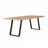Dining table in solid natural oak wood with metal legs-HISA Legs color Black