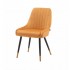 Velvet dining chair with gold tips-Romy Color Orange