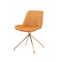 Fluwelen KYLIE-stoel met goudkleurige poot Kleur Oranje