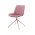 Chair KYLIE in velvet gilded foot Color Pink