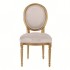 Fluwelen Medaillon-stoel LOUIS XVI, houten structuur Kleur Beige