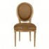 Fluwelen Medaillon-stoel LOUIS XVI, houten structuur Kleur Bruin