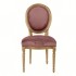 Fluwelen Medaillon-stoel LOUIS XVI, houten structuur Kleur Roze