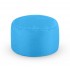 Cylindrical footrest in fabric, D40xH39 cm Color Blue