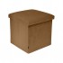 Velvet folding footstool storage box Color Brown