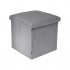 Velvet folding footstool storage box Color Grey