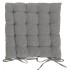 Quilted square chair cover in cotton, 40x40xEP5CM - DANCER Color Gris clair