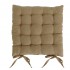Quilted square chair cover in cotton, 40x40xEP5CM - DANCER Color Taupe