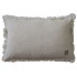 Rectangle cushion in mottled cotton with bangs, 30x50CM / 430g - HAND MADE Color Beige