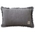 Coussin rectangle en coton chiné avec franges, 30x50CM / 430g - HAND MADE Couleur Gris