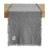 Table runner in mottled cotton with bangs, 45x145CM- HAND MADE Color Grey