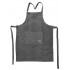 Mottled cotton kitchen apron, 60xH84CM- HAND MADE Color Grey