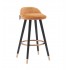 PABLO bar stool in velvet with golden tips Seat height 66cm