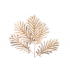 Tige plumes synthétiques de paon dorée, H75 cm