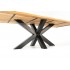 Dining table Crossed legs in solid oak wood Thickness 4cm - KASTLE