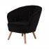 Velvet armchair JASPER Color Black