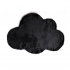 Fluwelen kindertapijt, wolkvorm, 70x100CM - CLOUDY Kleur Zwart
