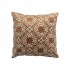 Velvet cushion with arabesque embroidery in relief, 40x40CM - HENRY Color Orange