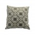 Velvet cushion with arabesque embroidery in relief, 40x40CM - HENRY Color Grey