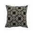 Velvet cushion with arabesque embroidery in relief, 40x40CM - HENRY Color Black
